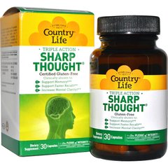 Вітаміни для пам'яті, SharpThought, Country Life, 30 капсул - фото