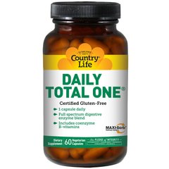 Комплекс витаминов и минералов, Daily Total One, Country Life, 60 капсул - фото