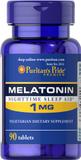 Мелатонин, Melatonin, Puritan's Pride, 1 мг, 90 таблеток, фото