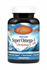 Риб'ячий жир, Super Omega · 3, Carlson Labs, 1200 мг, 100 гелевих капсул - фото