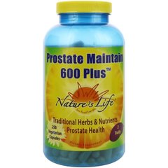 Підтримка простати 600+, Prostate Maintain, Nature's Life, 250 вегетаріанських капсул - фото