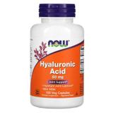 Гиалуроновая кислота, Hyaluronic Acid With MSM, Now Foods, 120 капсул, фото