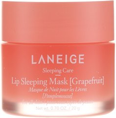 Бальзам-маска для губ живильна з екстрактом грейпфруту, Lip Sleeping Mask Grapefruit, Laneige, 20 мл - фото