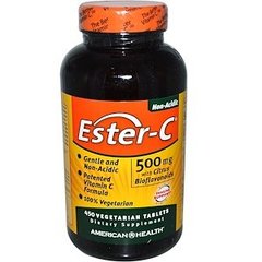 Естер С, Ester-C, American Health, з цитрусовими биофлавоноидами, 500 мг, 450 таблеток - фото