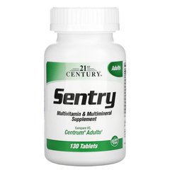 Вітаміни і мінерали, Sentry, Multivitamin & Multimineral, 21st Century, 130 таблеток - фото