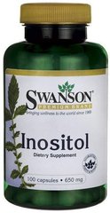 Інозітол, Inositol, Swanson, 650 мг, 100 капсул - фото