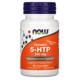 5-HTP (5-гидрокситриптофан) c цитрусовым вкусом, Now Foods, 100 мг, 90 жевательных таблеток, фото