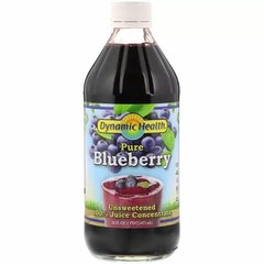 Чорничний концентрат, Pure Blueberry, 100% Juice Concentrate, Dynamic Health Laboratories, 473 мл - фото