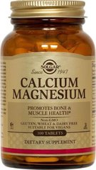 Кальцій і магній, Calcium Magnesium 333/133 mg, Solgar, 100 таблеток - фото