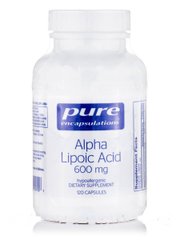 Альфа-ліпоєва кислота, Alpha Lipoic Acid, Pure Encapsulations, 600 мг, 120 капсул - фото