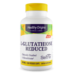 Глутатіон, L-Glutathione, Healthy Origins, Setria, знижений, 500 мг, 150 капсул - фото