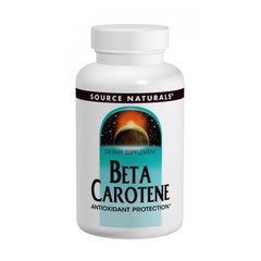 Бета Каротин (Вітамін А) 25000IU, Source Naturals, 100 желатинових капсул - фото