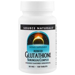 Глутатіон, Glutathione Complex, Source Naturals, 50 мг, 100 таблеток - фото