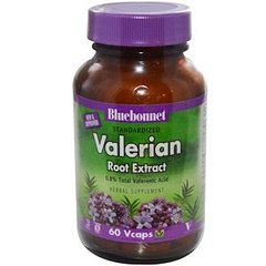 Валеріана екстракт кореня, Valerian Root, Bluebonnet Nutrition, 60 капсул - фото
