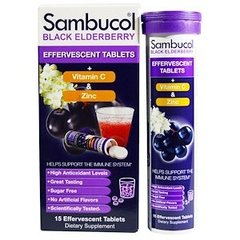 Чорна бузина для імунітету, Black Elderberry, Sambucol, 15 таблеток - фото