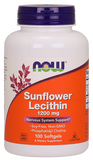 Подсолнечный лецитин, Sunflower Lecithin, Now Foods, 1200 мг, 100 капсул, фото