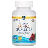 Вітамін Д3 та К2, Vitamin D3 + K2, Nordic Naturals, смак граната, 60 жувальних конфет, фото