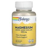 Магний, Magnesium, Solaray, 200 мг, 100 вегетарианских капсул, фото