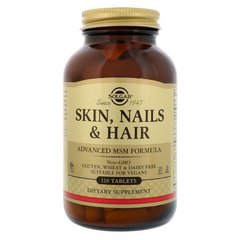 Вітаміни для волосся, шкіри та нігтів, Skin, Nails, Hair, Solgar, 120 таблеток - фото