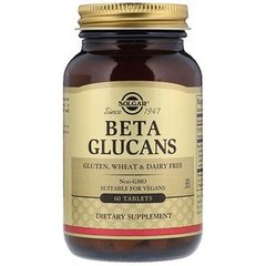 Бета-глюкан, Beta Glucans, Solgar, 60 таблеток - фото