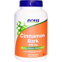 Кора кориці, Cinnamon Bark, Now Foods, 600 мг, 240 капсул - фото
