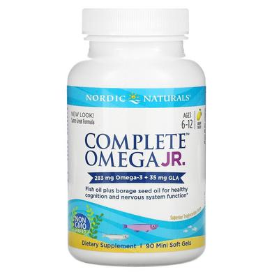 Риб'ячий жир для підлітків, Complete Omega Junior, Nordic Naturals, лимон, 283 мг, 90 капсул - фото