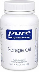 Масло Огірочника, Borage Oil, Pure Encapsulations, 60 капсул - фото