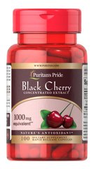 Антиоксидант Черешня, Black Cherry, Puritan's Pride, 1000 мг 100 капсул - фото