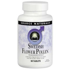 Підтримка функції простати, Swedish Flower Pollen, Source Naturals, 90 таблеток - фото
