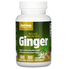 Корінь імбиру (Ginger), Jarrow Formulas, 500 мг, 100 капсул - фото