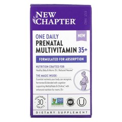 Щоденні Мультівітаміни для вагітних, One Daily Prenatal Multivitamin 35+, New Chapter, 30 таблеток - фото
