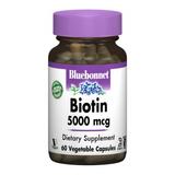 Біотин (B7) 5000 мкг, Bluebonnet Nutrition, 60 гелевих капсул, фото