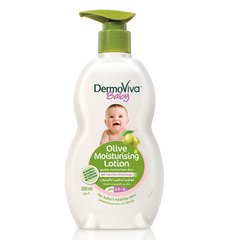 Лосьйон зволожуючий дитячий з оливковою олією, DermoViva, Dabur, 200 мл - фото