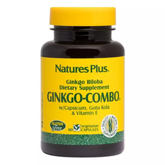 Гинкго билоба комбо комплекс, Natures Plus, 60 вегетарианских капсул - фото