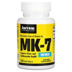 Вітамін К2, МК-7, Vitamin K2, Jarrow Formulas, 90 мкг, 120 капсул - фото