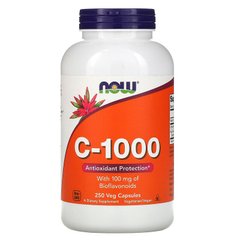 Вітамін С-1000 з біофлавоноїдами, Vitamin C, Now Foods, 250 капсул - фото