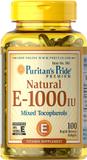 Витамин Е, Vitamin E, Puritan's Pride, 1000 МЕ, 100 капсул, фото