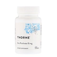Пиколинат цинку, Zinc Picolinate, Thorne Research, 15 мг, 60 капсул - фото
