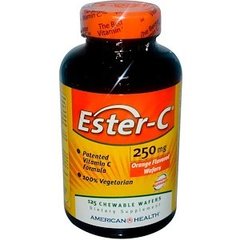Эстер С, Ester-C, American Health, апельсин, 250 мг, 125 конфет - фото