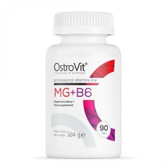 Магній + Вітамін В6, MG + B6, Ostrovit, 90 таблеток - фото
