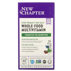 Ежедневные витамины для женщин, Woman's One Daily Multi, New Chapter, 1 в день, 48 таблеток - фото