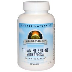 L-Теанін, Theanine Serene, Source Naturals, 60 таблеток - фото
