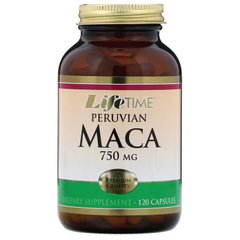 Мака перуанська, Peruvian Maca, LifeTime Vitamins, 750 мг, 120 капсул - фото