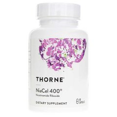 Нікотинамід рибозид, NiaCel 400, Thorne Research, 60 капсул - фото