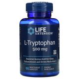 L-триптофан (L-Tryptophan), Life Extension, 500 мг, 90 вегетарианских капсул, фото