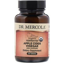 Яблучний оцет і кайєнский перець, Apple Cider Vinegar Cayenne, Dr. Mercola, 30 таблеток - фото