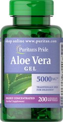 Алое вера, екстракт, Aloe Vera Extract, Puritan's Pride, 25 мг, 100 гелевих капсул - фото