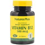 Витамин В-12, Vitamin B-12, Nature's Plus, 500 мкг, 90 таблеток, фото