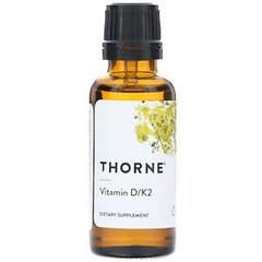 Вітамін Д3 та К2, Vitamin D/К2, Thorne Research, 30 мл - фото