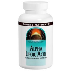 Альфа-липоевая кислота, Alpha Lipoic Acid, Source Naturals, 300 мг, 60 капсул - фото